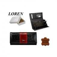 Naiste rahakott 72032-RSL Black, LOREN, Nahast rahakotid